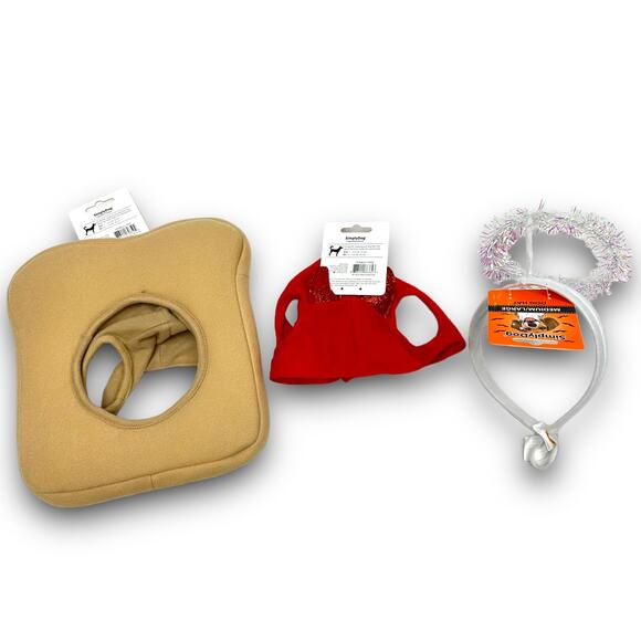 NEW Dog Hats Headpieces Dress Up Avocado Toast Bread Devil Angel Medium Large - Picture 2 of 4